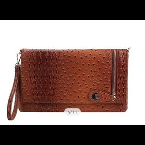 Vegan leather crossbody or clutch